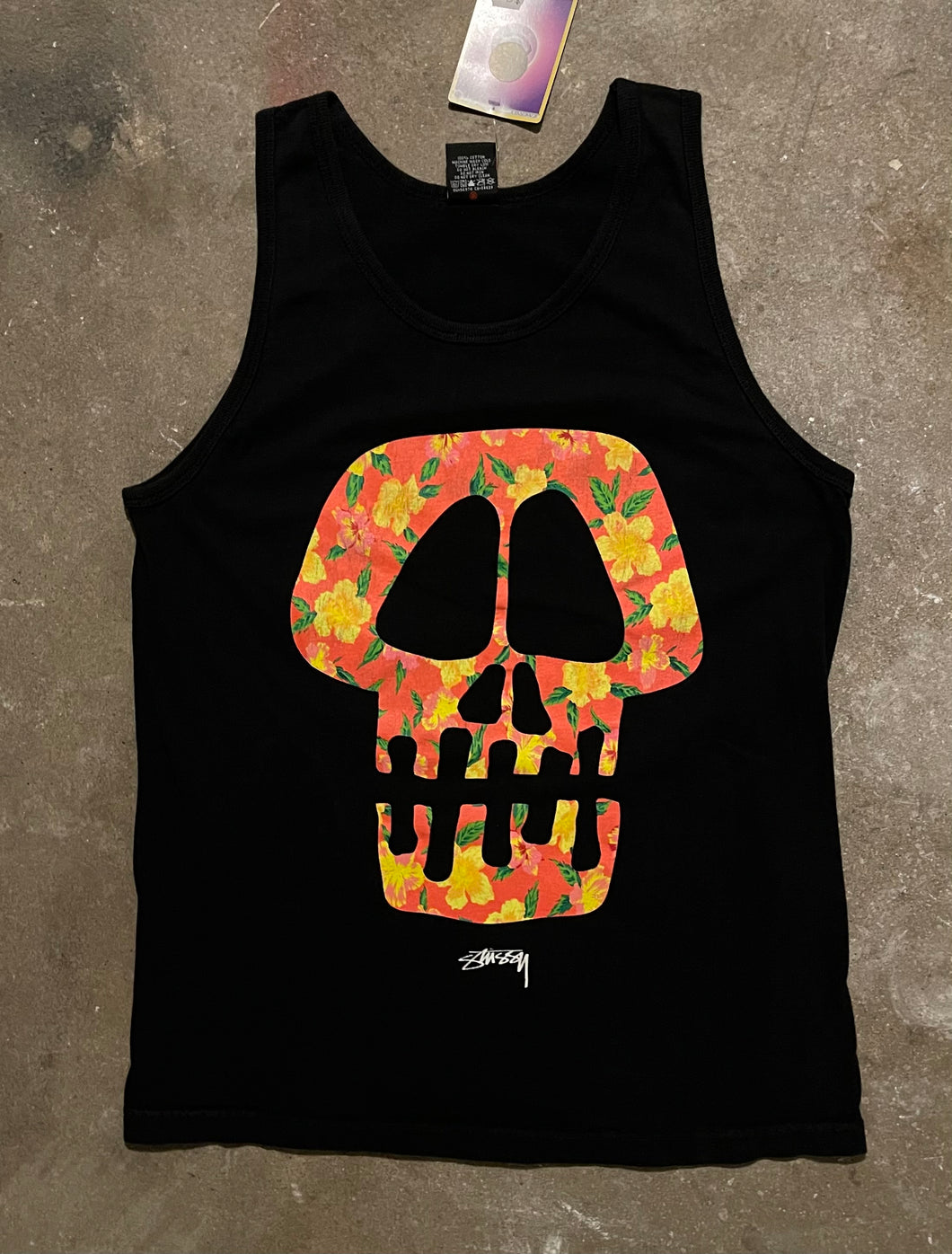 Stussy Floral Skull tank top