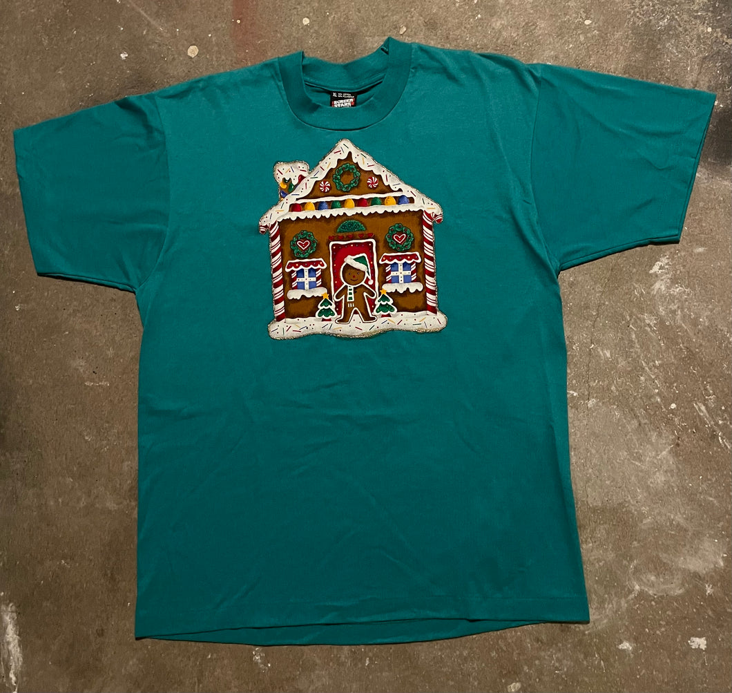 Vintage gingerbread house shirt