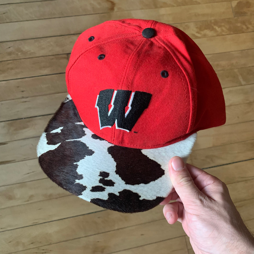 Vintage Wisconsin Badgers “Cow Hide” Snapback