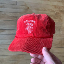 Load image into Gallery viewer, Vintage Courdoroy Wisconsin Badgers Hat